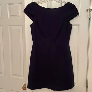 Halston navy dress